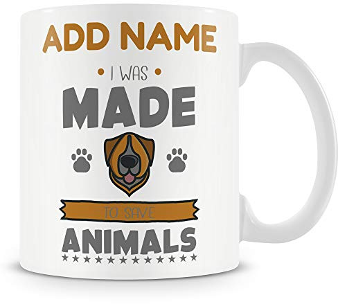 Novelty Gift for Vets - I was Made to Save Animals - Personalised Mug