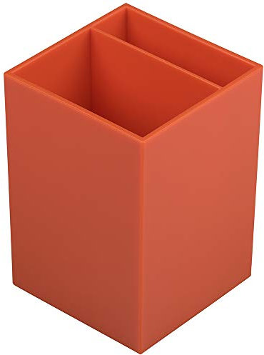 JAM Paper Stiftehalter aus Kunststoff, Orange, Schreibtisch-Becher einzeln verkauft
