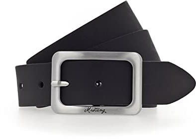 MUSTANG Gürtel Damen Leder Ledergürtel 30 mm Rindleder Damengürtel (Schwarz, 90)