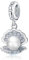 Charm-Anhänger aus 925er Sterlingsilber, Perle in Muschel, kompatibel mit Pandora-Armbändern und Halsketten