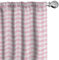 ABAKUHAUS Kariert Vorhänge, Gardinen, Romantische Kinder, Fensterbehandlungen für Wohnzimmer Schlafzimmer Dekor, 2 Stück 75 cm b x 245 cm h, Baby-Rosa-Weiß