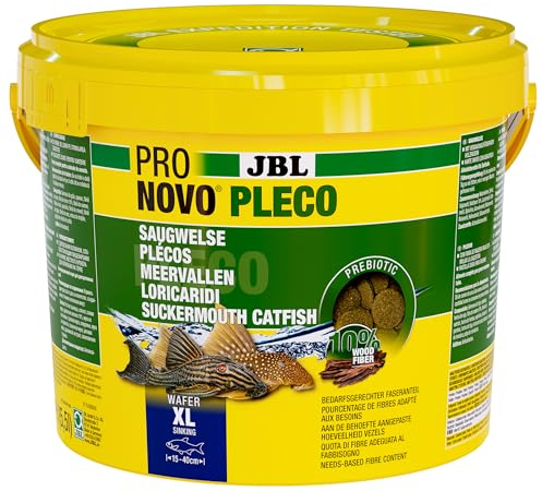 JBL PRONOVO PLECO WAFER, Futterwafer für Saugwelse von 15-40 cm, Fischfutter, Größe XL, 5,5 l