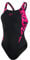 Speedo Women's HyperBoom Splice Muscleback Swimsuit | Classic Design | Quick Drying | Training | Fitness | Chlorine Resistant , Black/Electric Pink/Ecstatic Pink, 30