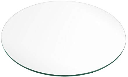 Glasplatte Terry 90cm Rund 8mm Gehärtetes Glas Scheibe Kaminplatte Bodenplatte