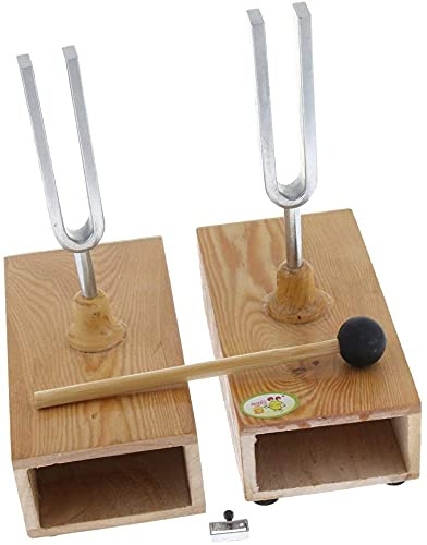 2PCS Tuning Fork Set 440HZ with Resonance Box