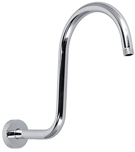 Estensione del Braccio Doccia a Forma di S, Braccio Doccia Collo di Cigno Braccio Doccia in Acciaio Inox Collo Oca Sostituzione Tubo di Prolunga Alta Salita Prolunga Soffione Doccia Lungo per Casa