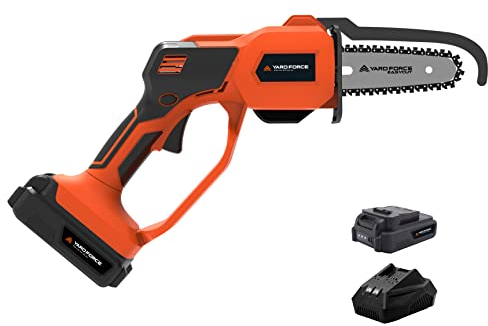 Yard Force 20V Cordless 12cm One-Handed Cordless Pruning Saw with 2.0Ah Li-Ion Battery and Charger, Part of CR 20 Range - LS C13