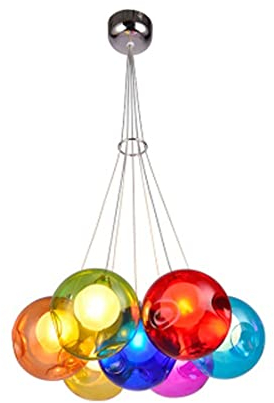 JBKNAN Nordic Restaurant Bubble Ball LED Kronleuchter Bar Fenster Galerie Wohnzimmer Lampe Kreative Glas Bean Magische Molekulare Kronleuchter AA+ (Größe : 3- Heads)