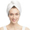 LilySilk Seide Haarturban mit Knopf Schnelltrocknendes Haartuch Kopftuch für Lange Haar Handtuch Haarhandtücher,NATÜRLICHES Weiss