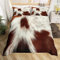 Loussiesd Kuhfell Bettwäsche Set 135x200cm Kuhfell Braun Weiß Betten Set für Kinder Jungen Mädchen Jugendliche 3D Tiere Thema Bettbezug Set Atmungsaktiv Wildtier Dekor Zimmerdekoration