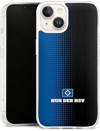 Silikon Hülle kompatibel mit Apple iPhone 14 Case transparent Handyhülle HSV Logo Offizielles Lizenzprodukt