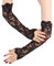 Floral Ladies Long Fingerless Lace Gloves - UV Protection Summer Driving Gloves for Wedding, Prom, Opera, Tea Party