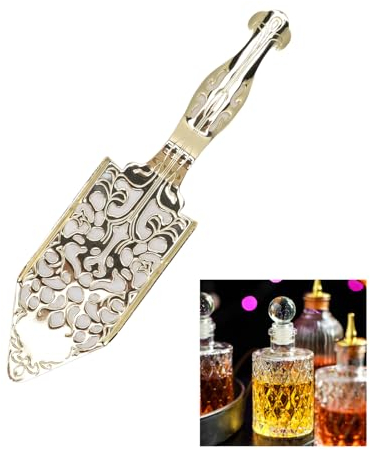 Cuillère à Absinthe, Cuillère à Absinthe En Acier Inoxydable Au Design Creux Vintage Pour Bar à Cocktails, Tasse En Verre, Cuillère à Fente Pour la Maison, la Cuisine(Or)