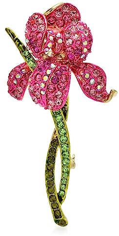 1 Stück Strass Orchidee Blume Broschen Design Schönheit Blume Party Büro Brosche Anstecknadel Standard