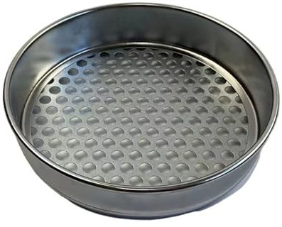 INTCHE Dia 20cm 4-200 Mesh Standard Lab Chroming Frame Filter Mesh Stainless Steel Soil Round Hole Punching Test Sieve (Color : 4 mesh(5mm))