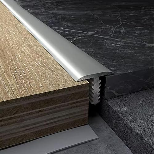 HCZION Übergangsprofil Schwellenleiste Aluminium Übergangsschiene Für Holzböden Fliesen Laminat, 90cm Anpassungsprofil rutschfest Höhenausgleich (Color : 90cm/36inch, Size : W-15mm)