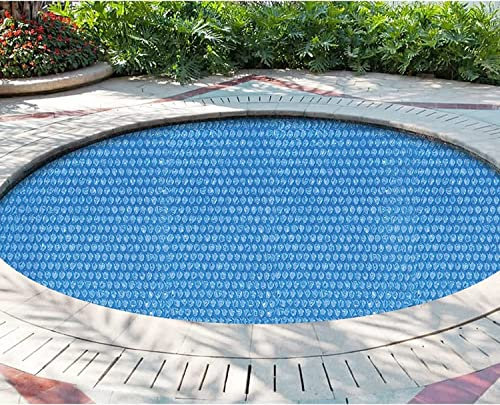 SAFWEL Dustproof Pool Protector Pool Cover for Swimming Pools, Round Swimming Pool, In-Ground and Above-Ground Pool Solar Covers, 400 Micron Bubble (Size : 14ft/4.3m)