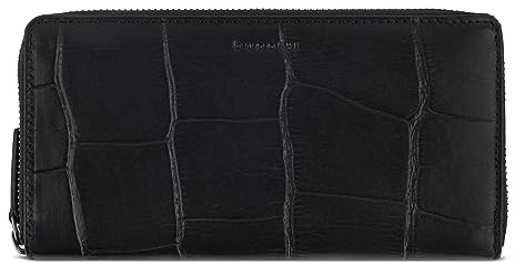 bugatti Ladies Long Wallet with Flap Black