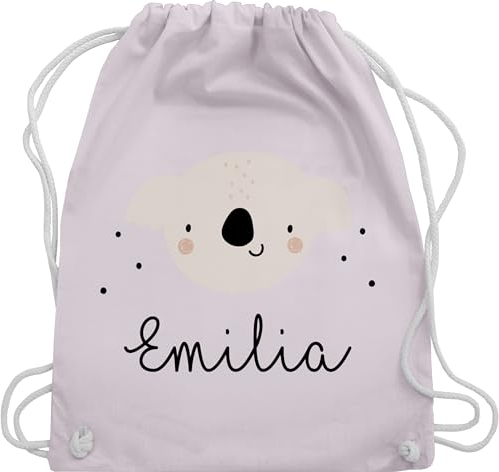 Geschenk mit Namen personalisiert by Shirtracer Turnbeutel Rucksack - Süßer Koalabär Koala Koalas - Unisize - Pastell Rosa - geschenke tasche baumwolle