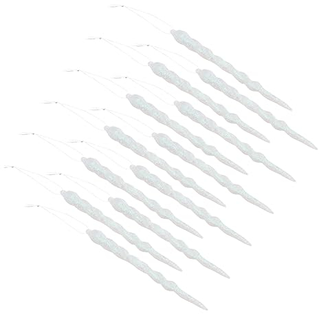 ifundom 12st Simulation Eiszapfen Kristall Hängende Ornamente Dekoration Für Hochzeitsfeiern Klare Weihnachtsschmuck Bruchsichere Eiszapfen Hängende Dekore Partybedarf Plastik Acryl
