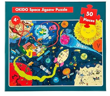 Messy goes to OKIDO 50 Piece Space Puzzles for 4+ Year Olds - Jigsaw Puzzles for Kids