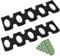 Pack of 2 Bottle Holder Refrigerator, Universal Beer Wine Bottle Rack Holder Mat, Foldable Bottle Holder Fridge Silicone, Stackable Silicone Fridge Can Holder Holds 15 Bottles (Black)