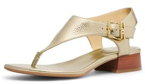 Michael Kors Robyn Flex - Sandalias planas para mujer, Oro pálido, 36 EU