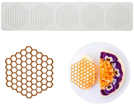 YapitHome Nido D'ape Fondente Stampo,Stampi per Decorazioni in Pizzo,Nido D'ape Fondente Stampo per Caramella Cioccolato Fondente Decorazione di Torte