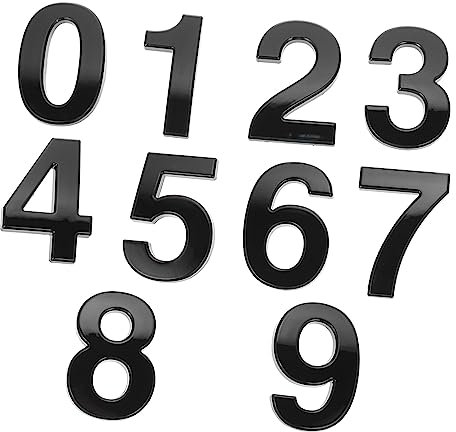 OSALADI 20pièces Numéros De Porte Autocollants De Chiffres Auto-adhésifs Pour Maison Bureau Hôtel Résistants Aux Intempéries Et Élégants