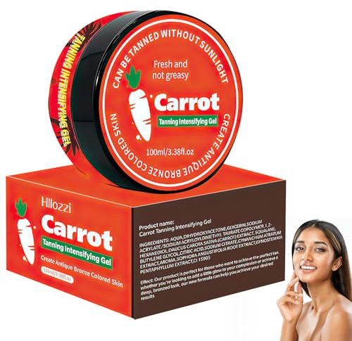 BSOON Carrot Sun Intensive Tanning Gel, Karotten Bräunungsgel 100 ml, Bräunungscreme zum Sonnen, Bräunungsbeschleuniger Haut Pflegt, Solarium Creme Feuchtigkeit