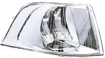 EDA PREMIUM auto Eckleuchte, Blinker, Licht Rechts Transparent 30621832 passend für VOLVO S40/V40 VS/VW 2000-2003, ohne Lampenträger, (00-), ohne Glühlampe, Chromrand, Transparent