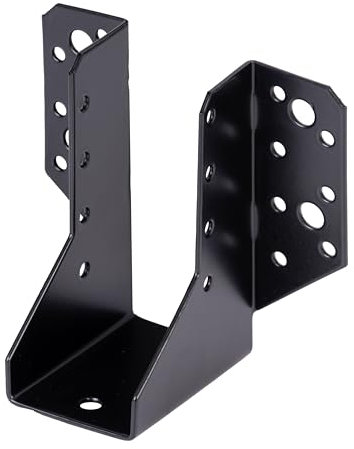 Alberts 825010 Sabot de charpente - type A, ailes extérieures - noir - plastifié - 45 x 110 mm | kit de 25