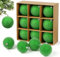 ilauke 9 Adornos de Bolas de Navidad Verdes, 8cm Bolas de Árbol Plásticas, Personalizadas de Espuma Verde, Decoraciones Irrompibles para Árboles