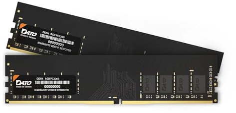 DATO 16Go Kit (2x8Go) RAM DDR4 3200MHz PC4-25600 Non-ECC 1.2V CL22 288 Broches UDIMM pour Ordinateur de Bureau Module de mémoire Mise à Niveau