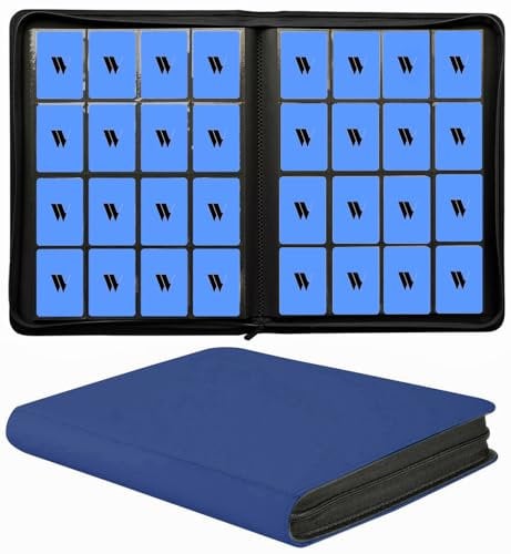 Blue Double Sided Trading Card Album with 1000+ Pockets for MTG & TCG