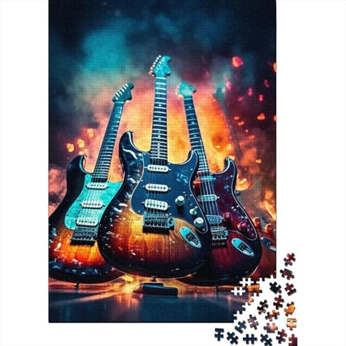 DHBANEIOK Gitarre Puzzle 1000 Teile Puzzle Erwachsene Schwieriges Schwer Puzzle Für Erwachsene Puzzel 1000pcs (75x50cm)
