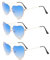GOZINA 3 Pack Herz Sonnenbrille, Sunglasses Woman, Partybrillen, Sonnenbrille Herz, Lustige Brillen, Herzbrille, 70er 80er 90er Jahre Reisen Hochzeit Urlaub Geburtstag Party (progressives Blau)