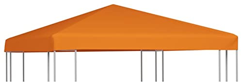 Xichuzi Toldo de cenador, Cubierta de Repuesto de cenador, Toldo Pergola Recambio, Techo Pergola, Lona Techo Carpa, 310 g/m2 3x3 m Naranja