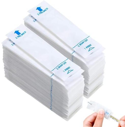 100 Stück Thermometer Hüllen,Digitale Sondenabdeckungen,Fieberthermometer Schutzhüllen,Hygienehüllen Ohrthermometer,Für Mündliche Achselhöhle Rektale Elektrische Thermometer,Kiuiom