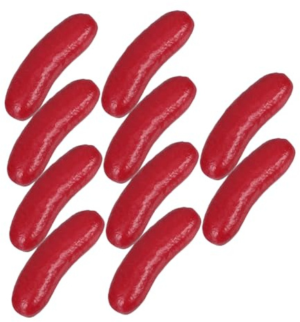 PRETYZOOM Hot Dog Model 10 pack Artificial Food for Display Realistic Hollow Sausages Photo Prop for Restaurant Displays Home Kitchens Window Decorations