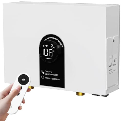 8kW Tankless Water Heater Electric, Up to 1.9 GPM, 240V On-Demand Instant Endless Water Heater, 1-2 Point of Use Hot Water for The Whole House Shower, CSA Certified