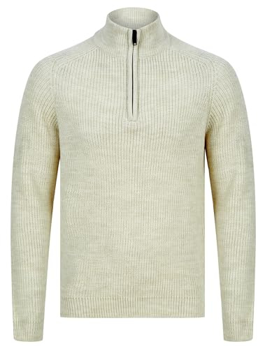 Dissident Men's Wool Blend Funnel Neck Quarter Zip Jumper
