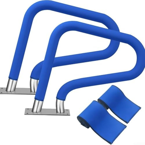 Neoprene Pool Handrail Covers for Inground Pools with Zipper Closure Slip Resistant Safety Sleeve for Pool Railings (6ft)