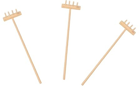 SOPOTUTU 3 Piezas Mini Rastrillos Zen para Jardín de Mesa Accesorios Duraderos y para Decoración y Casa u Oficina