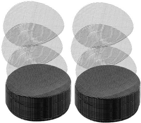 Axafazup 100 PCS Mesh Pads for Plant Pots, 4 Inch Plant Pot Mesh Hole Covers Drainage Mesh Round Reusable Bonsai Planter Bottom Grid Mat Prevents Soil Leakage for Gardeners