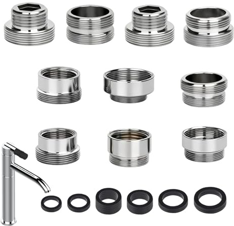 Yistoi 10 Pièces Mousseur Robinet, Dix Modèles, Plusieurs Spécifications | Adaptateur Robinet Cuisine, Adaptateurs pour Robinets, Convient pour la Cuisine Familiale, la Salle de Bain et le Jardin