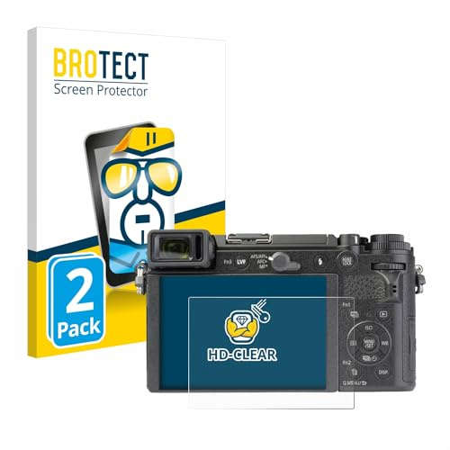 BROTECT Schutzfolie für Panasonic Lumix DC-GX9 | 2 Stück Transparenter Displayschutz Made in Germany Klare Displayschutz-Folie Clear Einfache Montage Case-Friendly