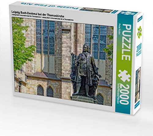 CALVENDO Puzzle Leipzig Bach-Denkmal bei der Thomaskirche 2000 Teile Lege-Größe 90 x 67 cm Foto-Puzzle Bild von Peter Roder