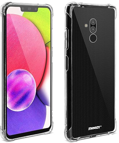 Moozy Funda Silicona Antigolpes para Huawei Mate 20 Lite - Transparente Crystal Clear TPU Case Cover Flexible