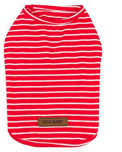 Pet Heroic Niedlicher Gestreifter Haustier Pullover Katze Pulli Kleine Hunde Pullover Kleiner Hund Pullover Welpe Pullover Hunde Klamotten Für Kleine Hunde Pink Rot Blau Grau - Gewicht 1.2-9.0 KG